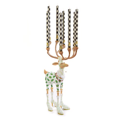 MacKenzie Childs Patience Brewster Dash Away Vixen Reindeer Candelabra ...